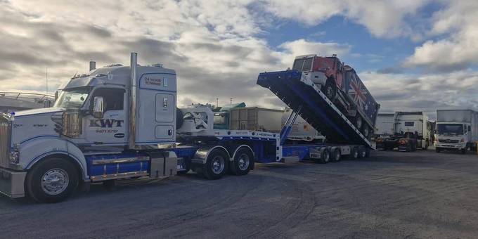KWT tow truck attending an accident recovery — accident towing Sydney