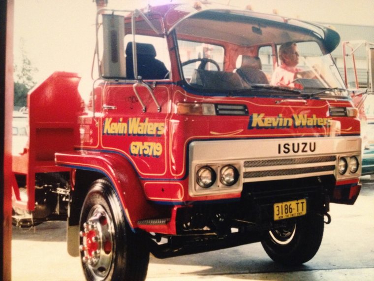 The early Kevin Waters fleet parked in a paddock