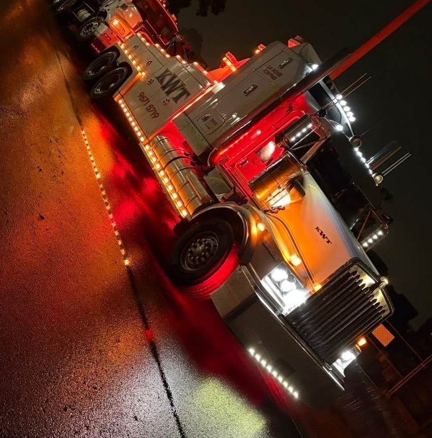 KWT truck on a regional NSW road, ready for the next call-out