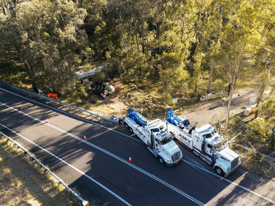 KWT trucks on site for a recovery job